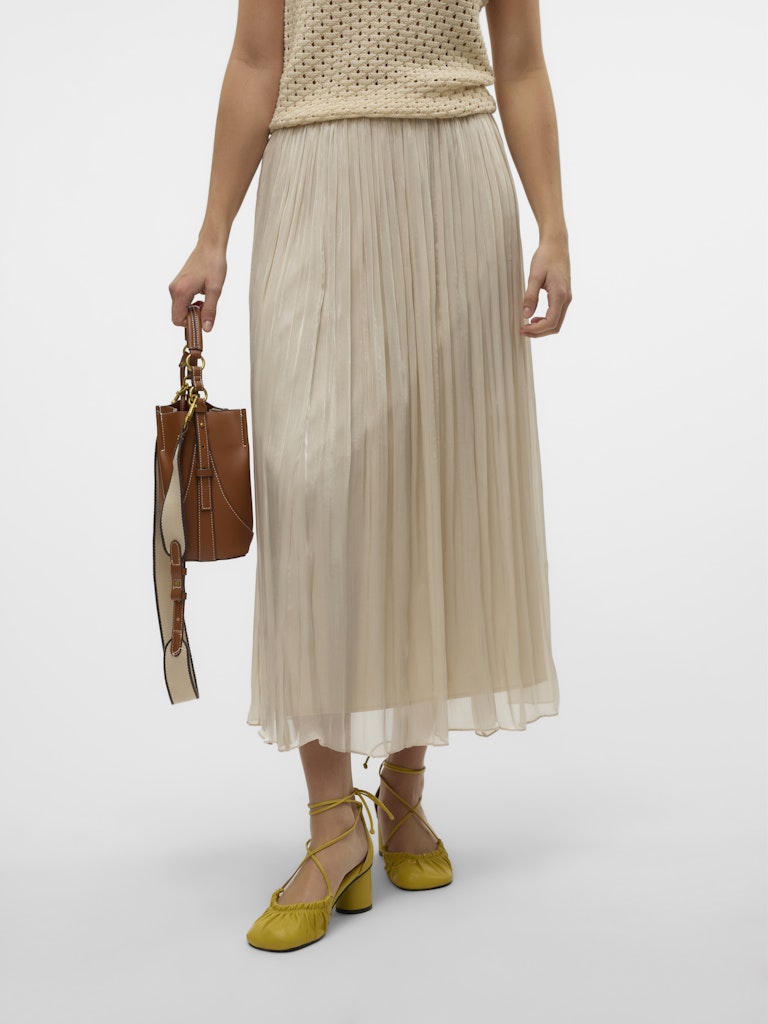 Vmvips Nw Ankle Skirt Wvn Ce Ga - Beige