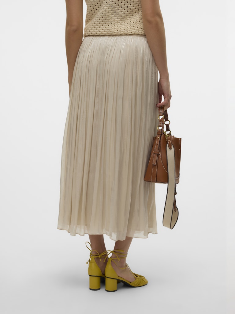 Vmvips Nw Ankle Skirt Wvn Ce Ga - Beige