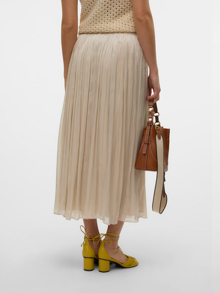 Vmvips Nw Ankle Skirt Wvn Ce Ga - Beige