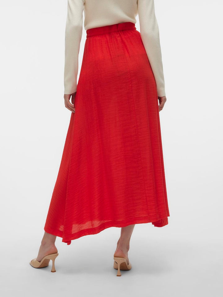 Vmoura Hw Ankle Skirt Wvn - Rood