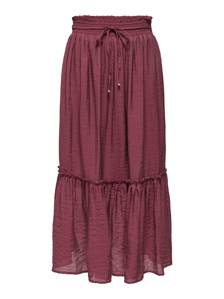 Jdypaige Mw Midi Skirt Wvn - Steenrood