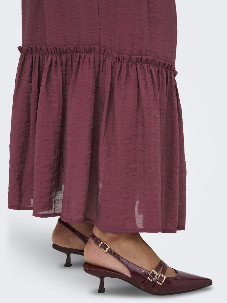 Jdypaige Mw Midi Skirt Wvn - Steenrood