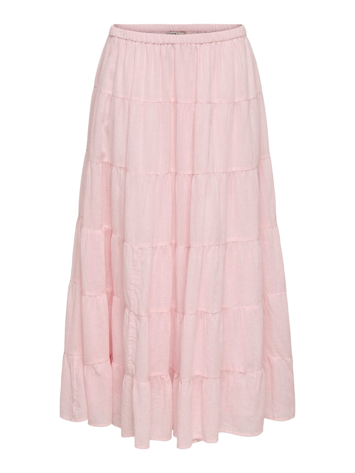 Onlkelly Long Layer Skirt Wvn - Licht Roze