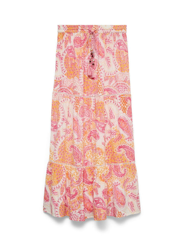 Vmnina H/w Maxi Lurex Skirt Exp - Roze Dessin
