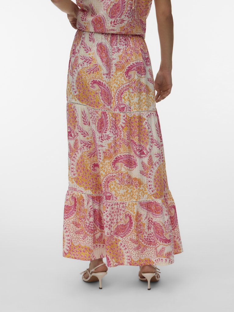 Vmnina H/w Maxi Lurex Skirt Exp - Roze Dessin