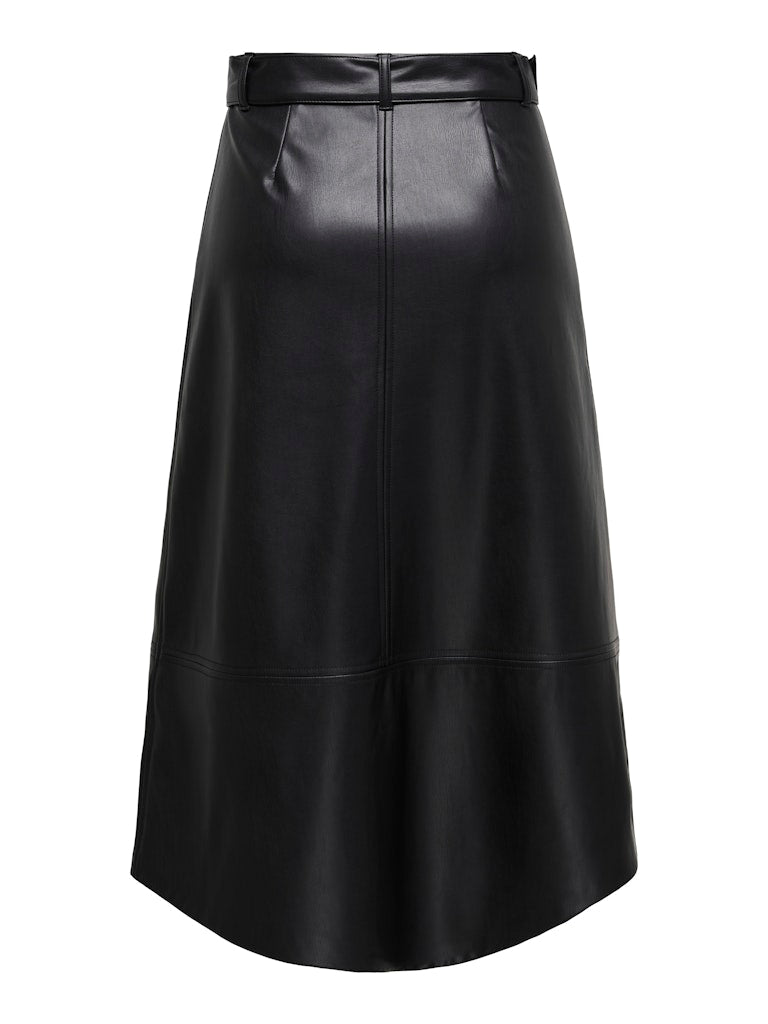 Jdyantoine Hw Faux Leather Skirt Pnt - Zwart