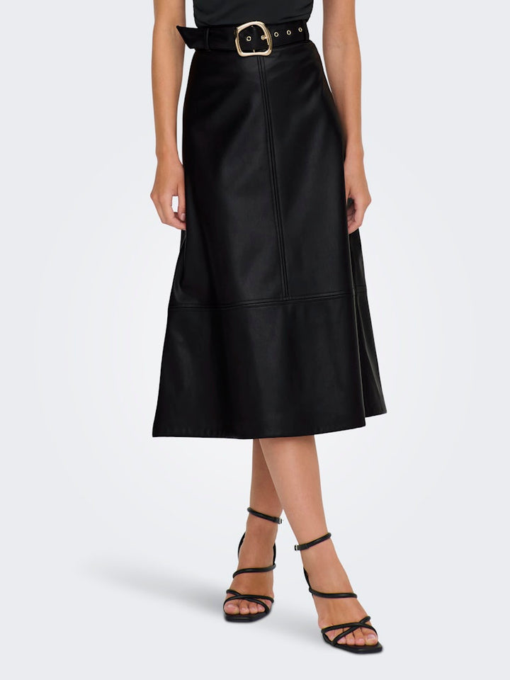 Jdyantoine Hw Faux Leather Skirt Pnt - Zwart