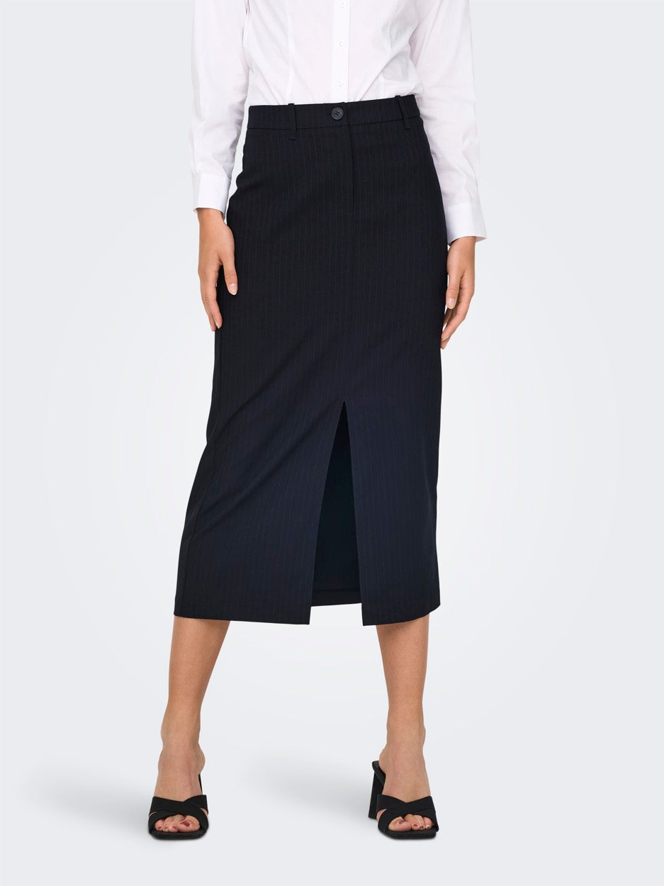 Jdyulrikke Mw Midi Slit Skirt Pnt - Blauw Dessin