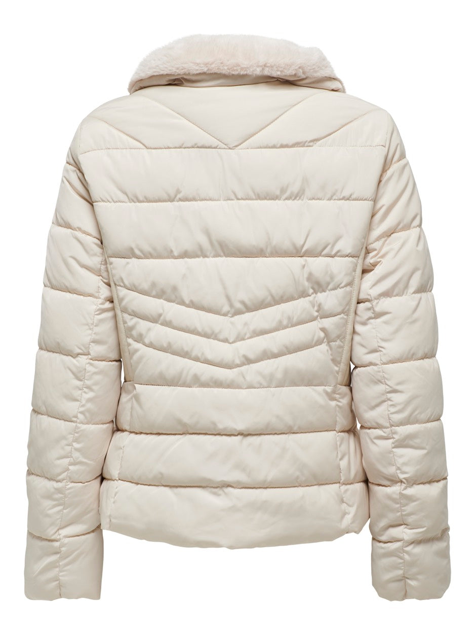 Onlhelen Short Puffer Jacket Otw - Beige