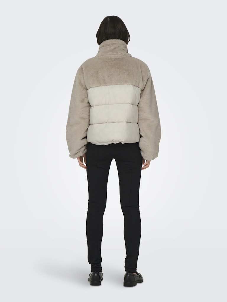 Onlwanja Fur Puffer Mix Jacket - Beige