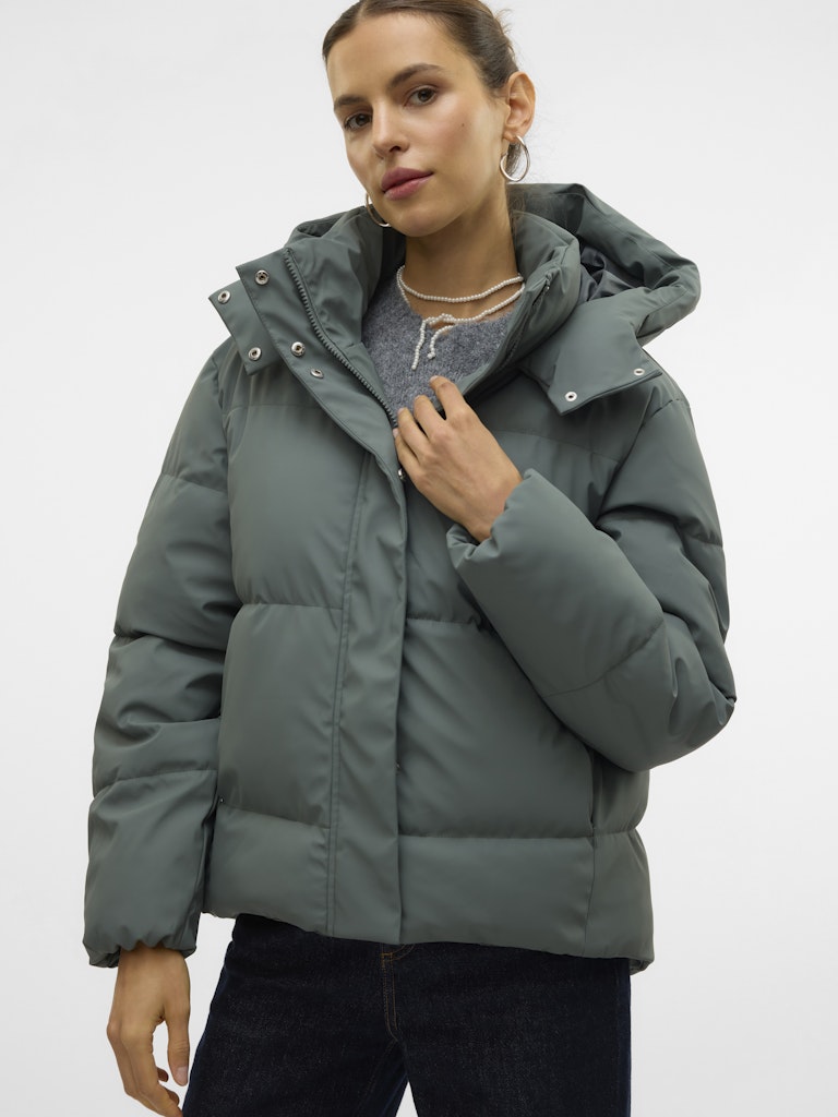 Vmgretakylie Short Coated Jacket Noos - Olijf