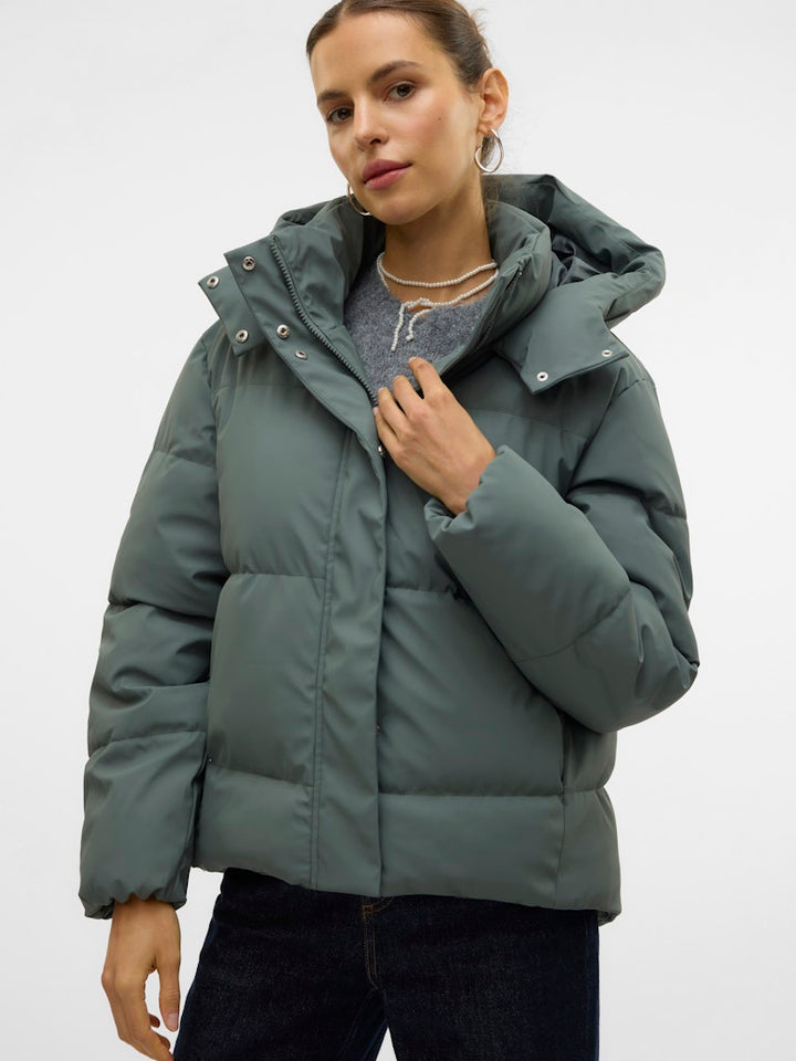 Vmgretakylie Short Coated Jacket Noos - Olijf