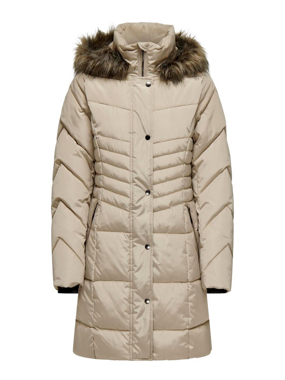 Onlnora Puffer Coat Life Cc Otw - Taupe