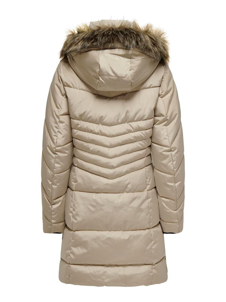 Onlnora Puffer Coat Life Cc Otw - Taupe