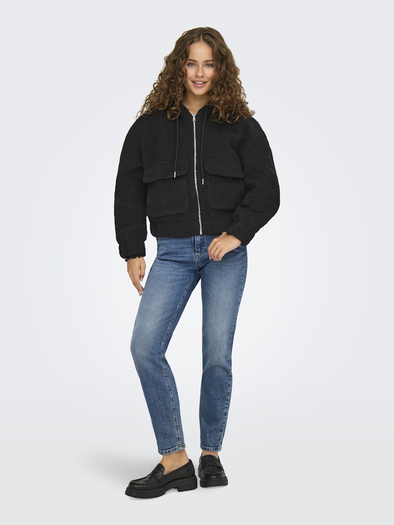 Onltanja Teddy Hood Jacket Otw Noos - Zwart