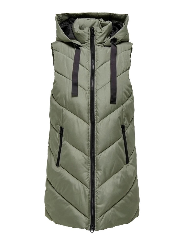 Jdyskylar Padded Hood Waistcoat Otw - Steel