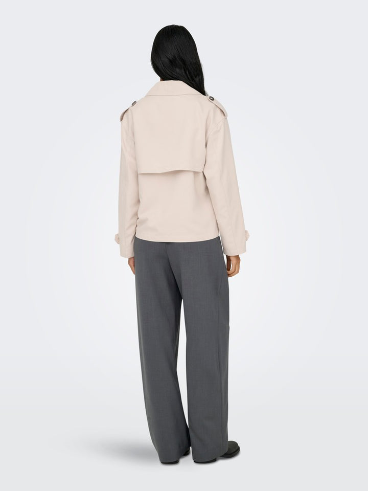Onlhannah Short Trenchcoat Otw - Beige