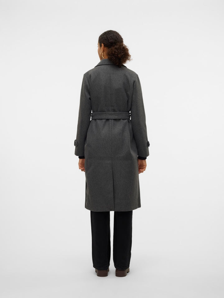 Vmfortunevega Long Trenchcoat Ga No - Antraciet