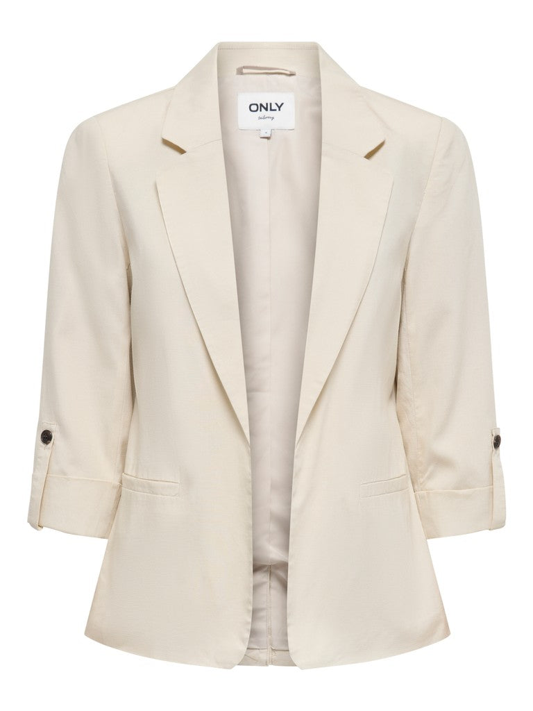 Onlcaro-isola 3/4 Unlined Blazer Tlr - Beige