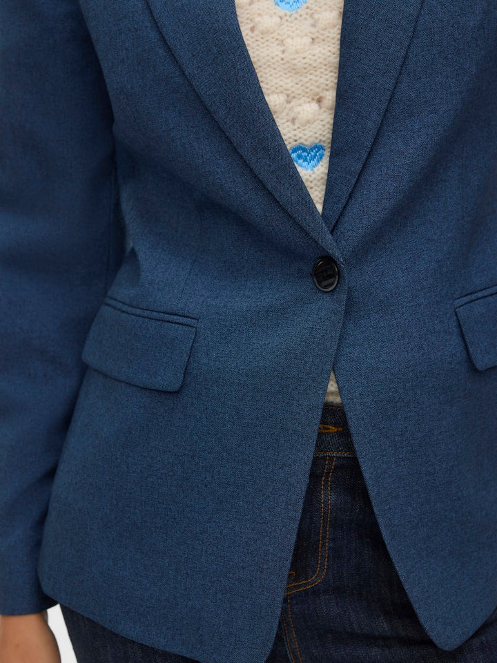 Vmfalke Ls Regular Blazer - Blue Denim