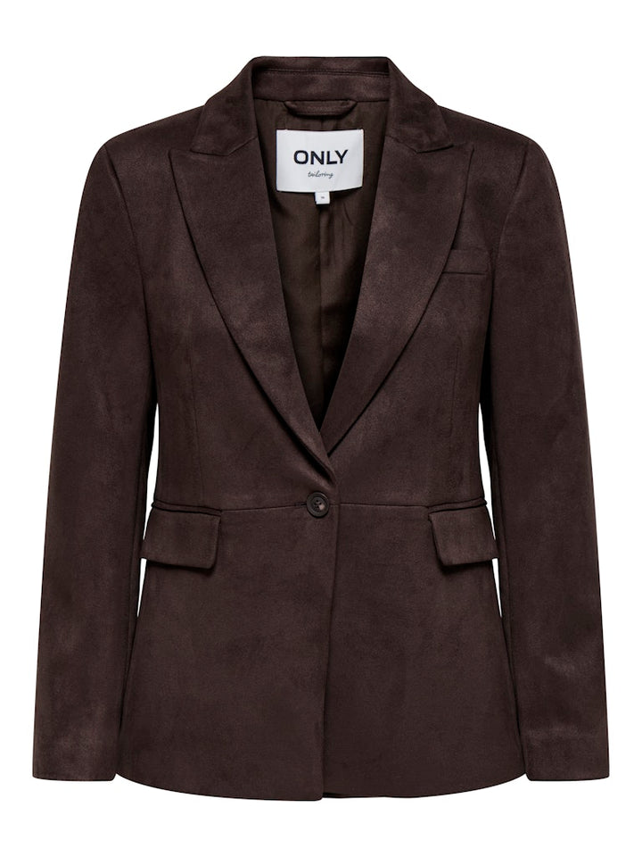 Onlylva Life L/s Faux Suede Blazer Tlr - Bruin