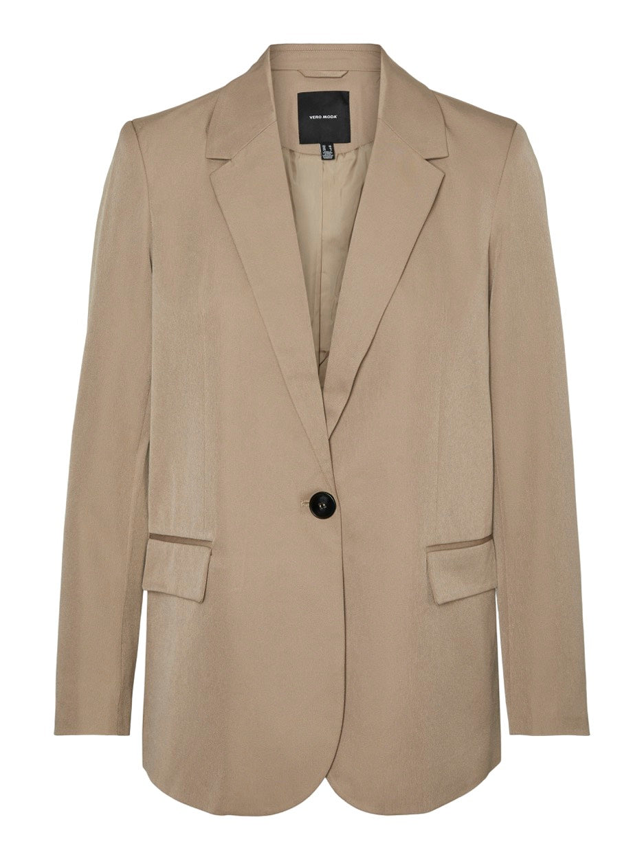 Vmraya Ls Loose Blazer - Licht Bruin