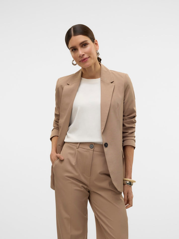 Vmraya Ls Loose Blazer - Licht Bruin