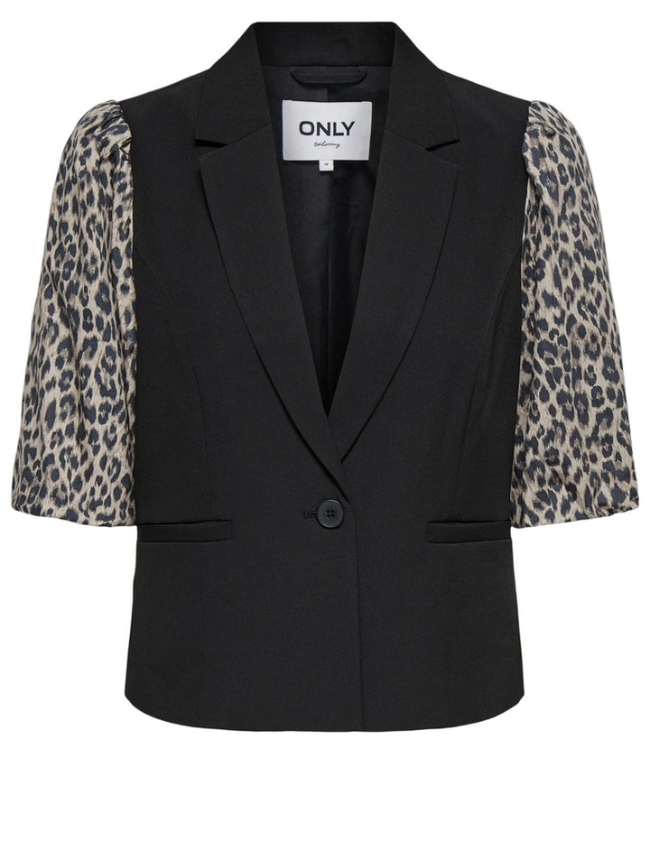 Onlmellie Life S/s Mix Blazer Tlr Cs - Zwart