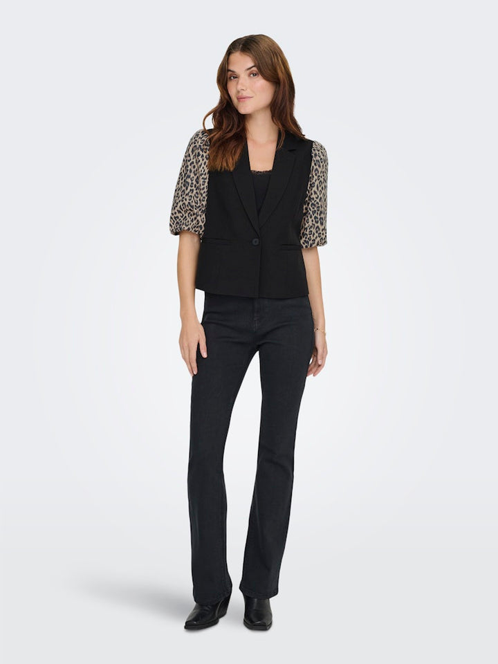 Onlmellie Life S/s Mix Blazer Tlr Cs - Zwart