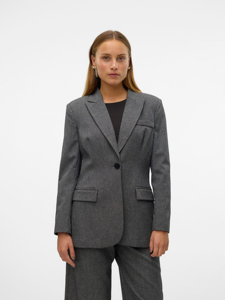 Vmanni Ls Hourglass Blazer - Antraciet