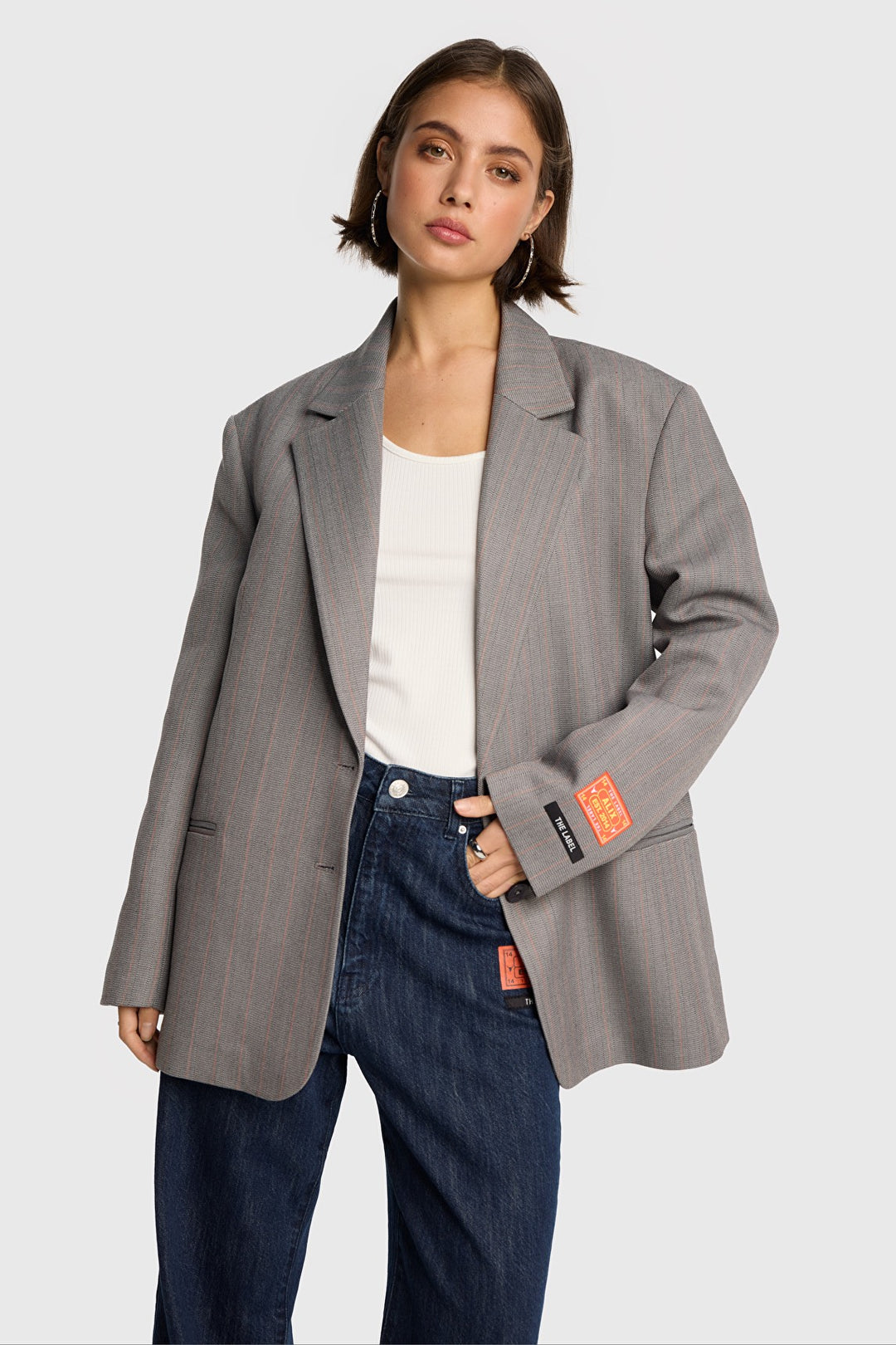 Classie Granded Blazer - Grijs Melee