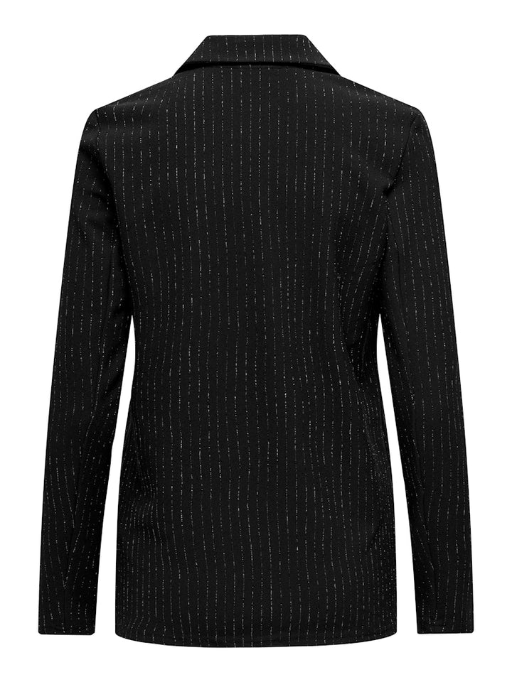 Jdymary L/s Lurex Blazer Jrs - Zwart Dessin