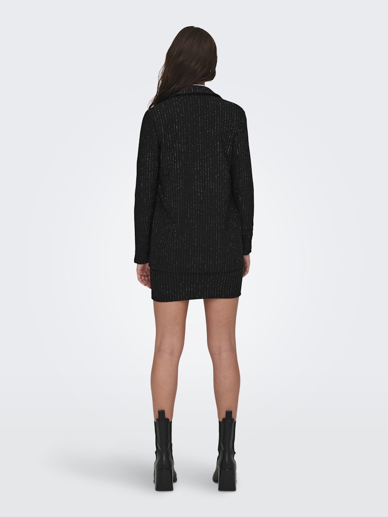 Jdymary L/s Lurex Blazer Jrs - Zwart Dessin