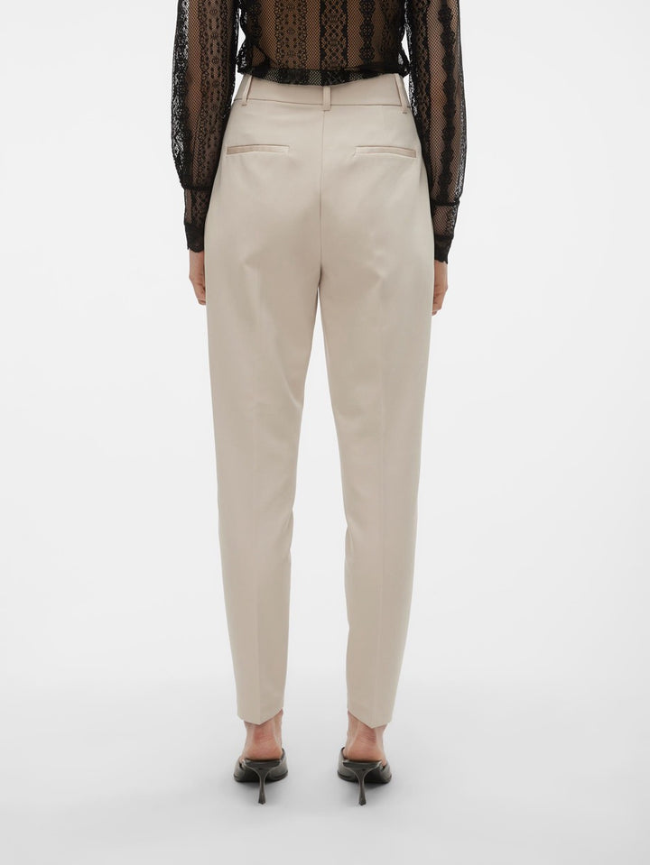 Vmholly Hr Tapered Pant - Beige
