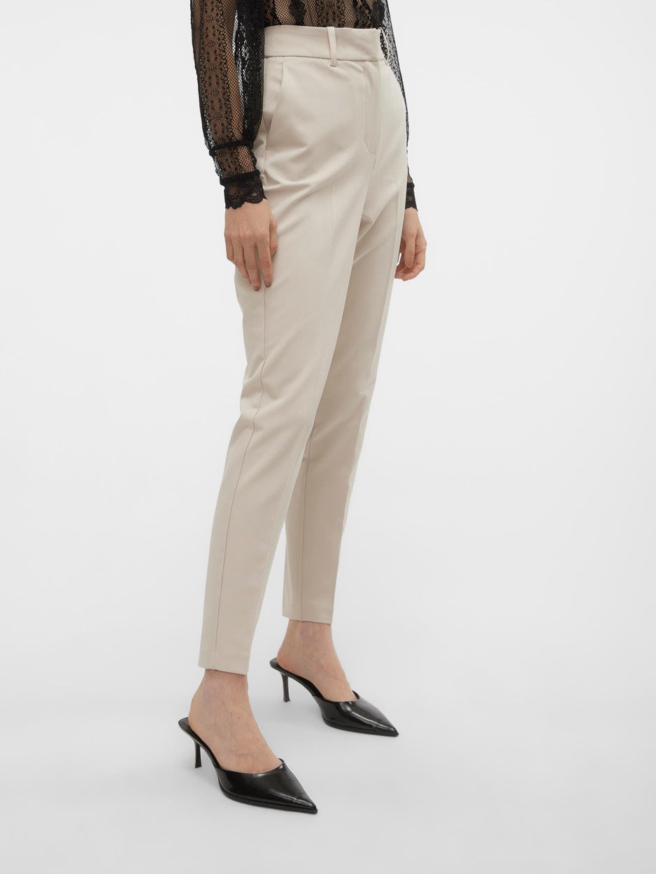 Vmholly Hr Tapered Pant - Beige