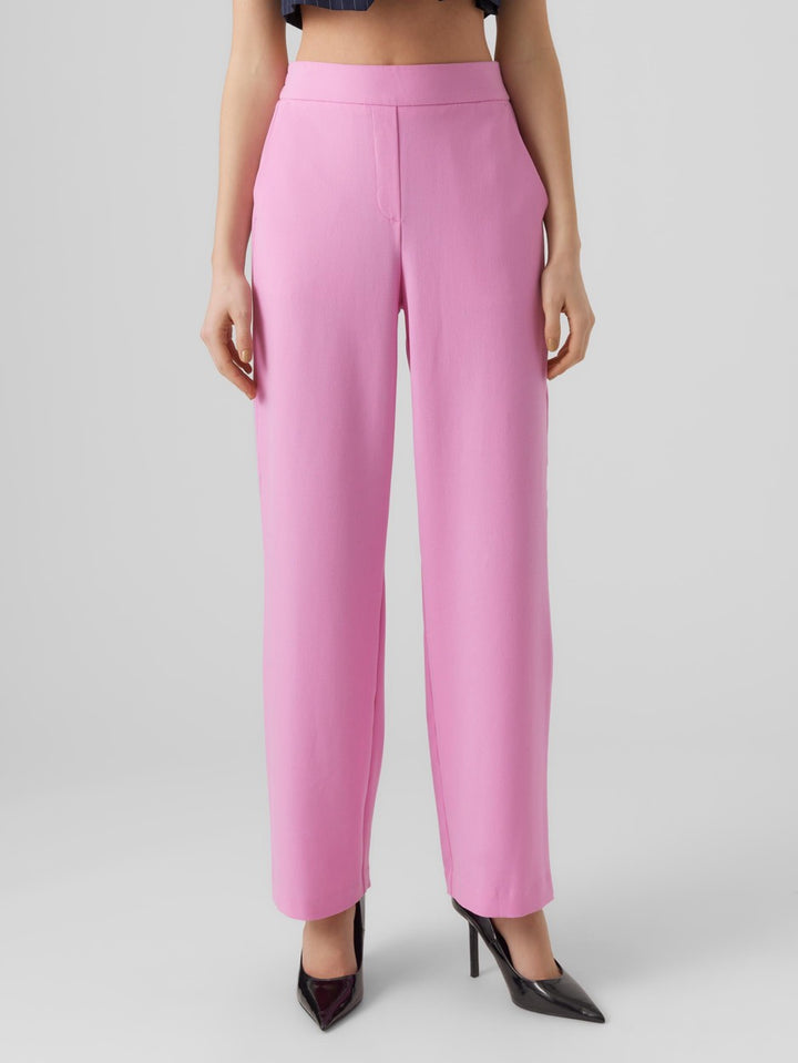Vmliscookie Hr Wide Solid Pant Boo - Roze