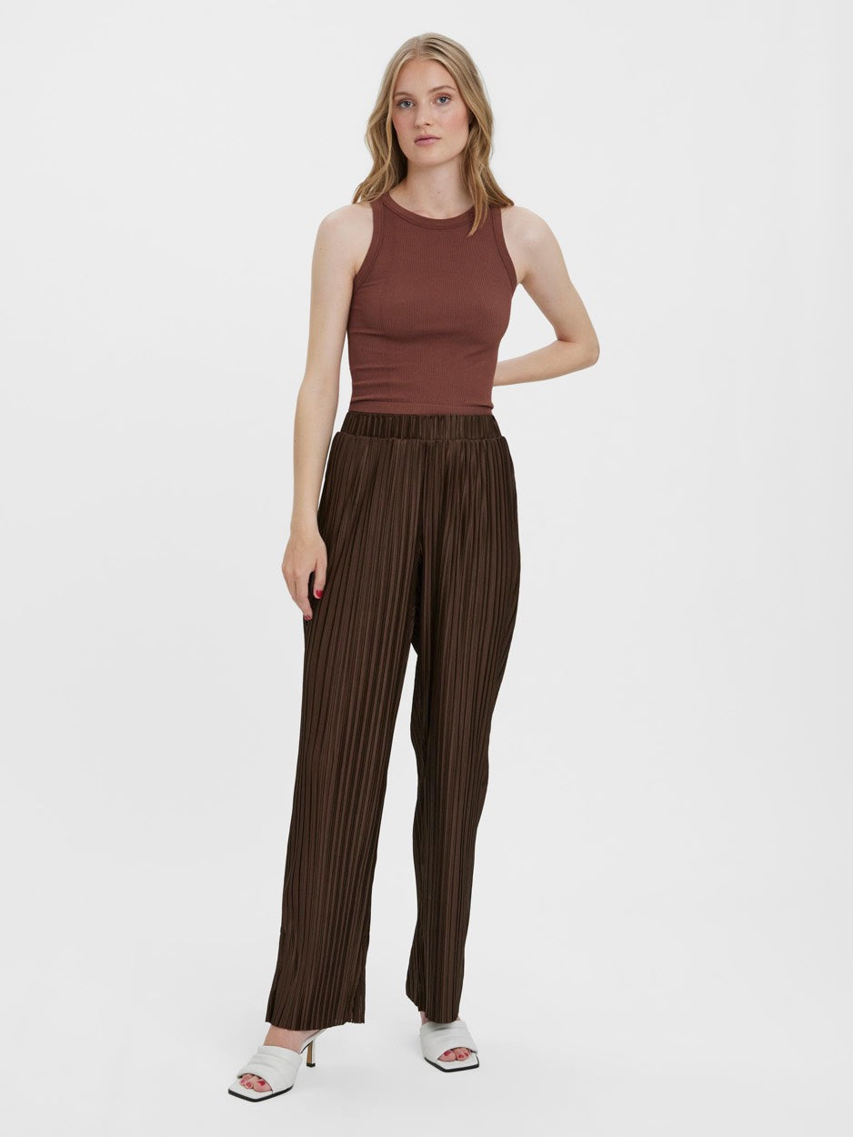 Vmsutton Hw Pleated Pant Exp - Bruin