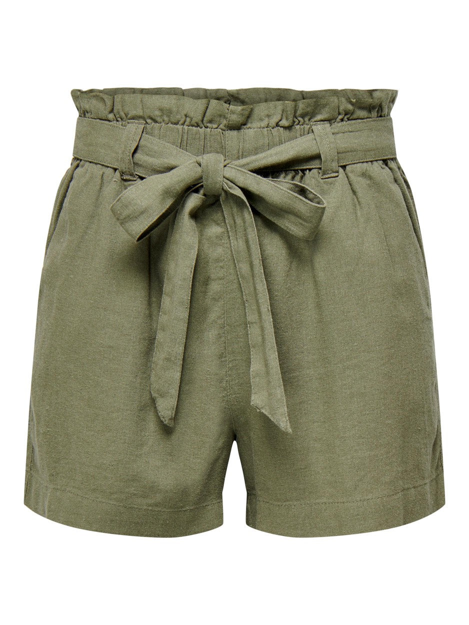 Jdysay Mw  Linen Shorts Wvn - Army