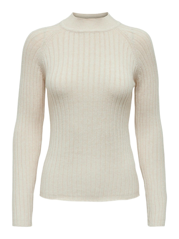 Jdymagda L/s Rib Pullover Knt - Beige