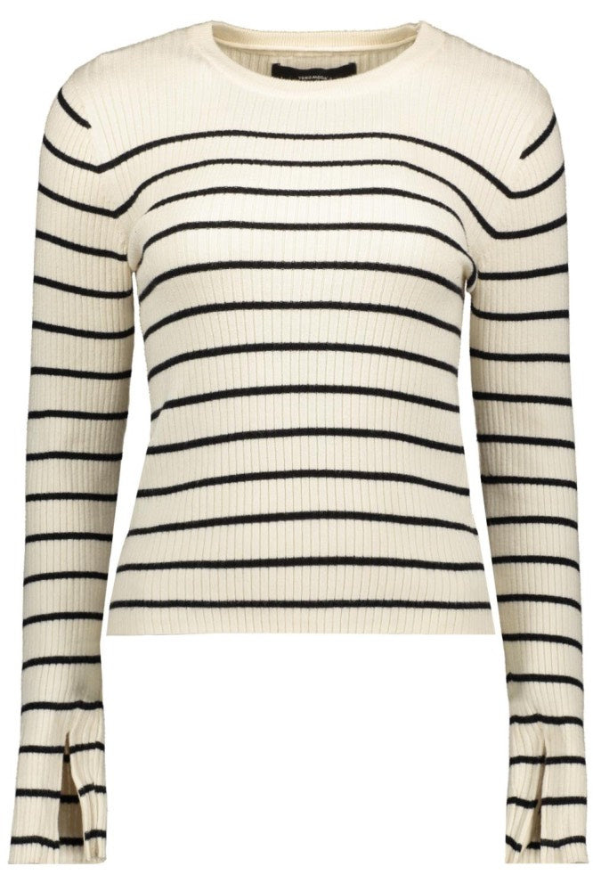 Vmgold Rib Ls O-neck Pullover - Zand Dessin