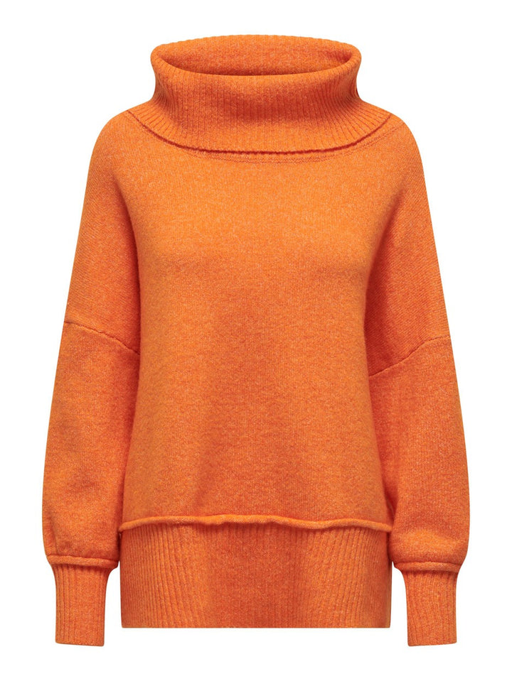 Onlhazel Ls Cowlneck Bf Knt - Oranje