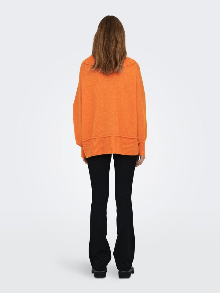 Onlhazel Ls Cowlneck Bf Knt - Oranje