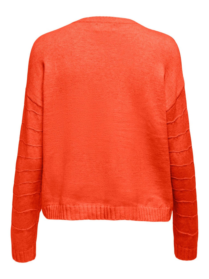 Onlkatia Ls Struct O-neck Cc Knt - Oranje