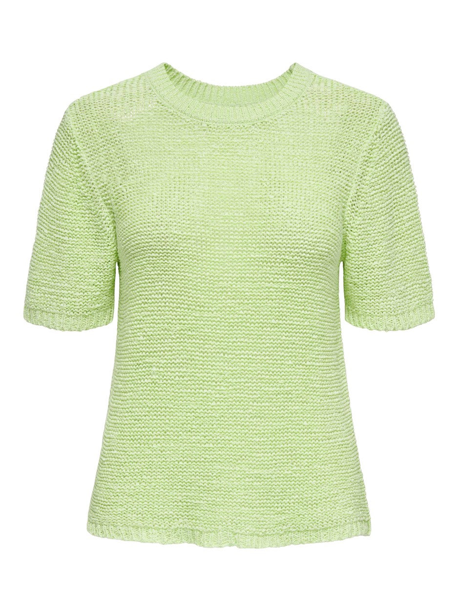Jdymore Solid S/s Boxy Pullover Knt - Lime