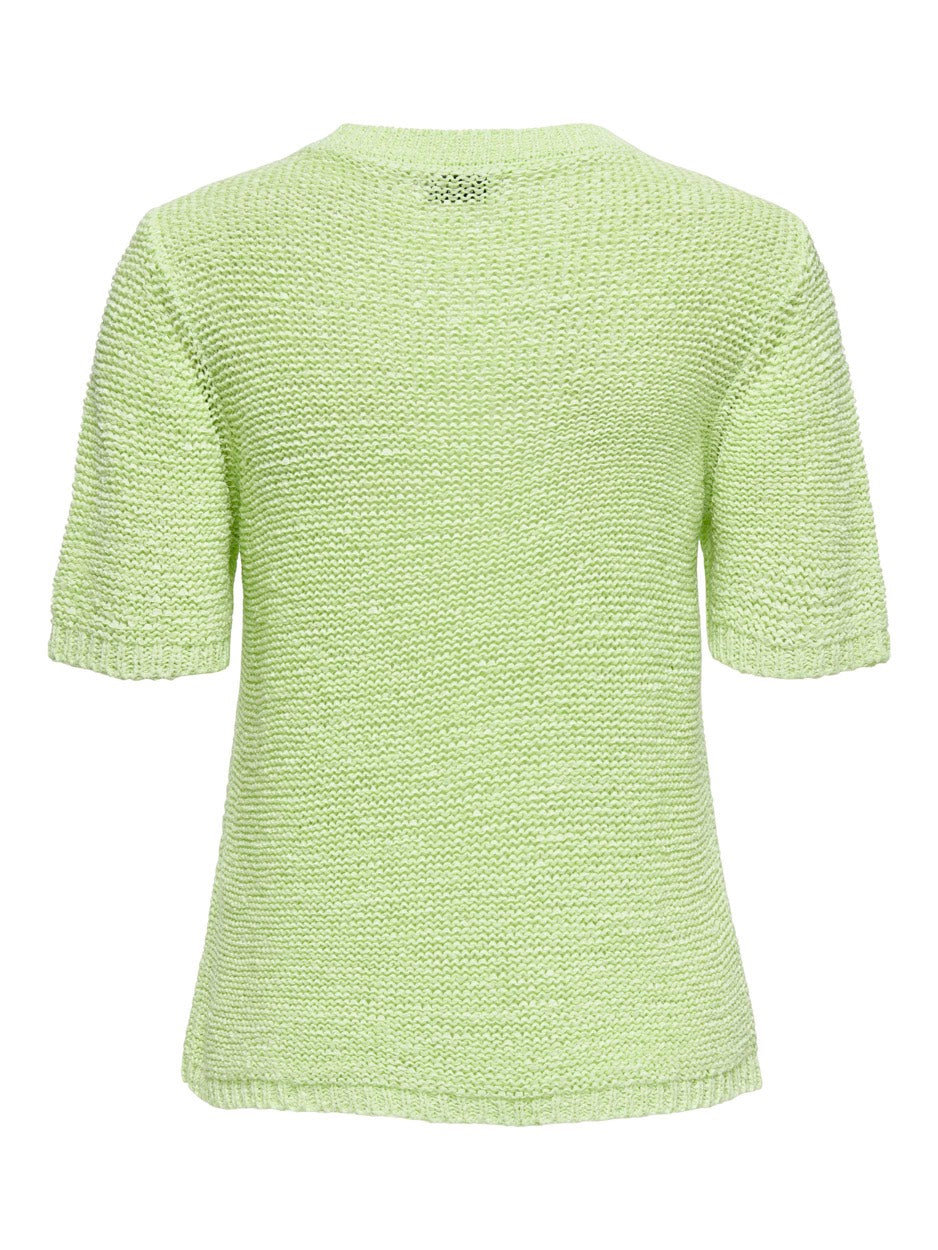 Jdymore Solid S/s Boxy Pullover Knt - Lime