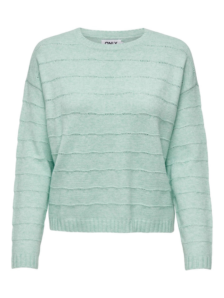 Onlkatia Ls Struct O-neck Cc Knt - Mint