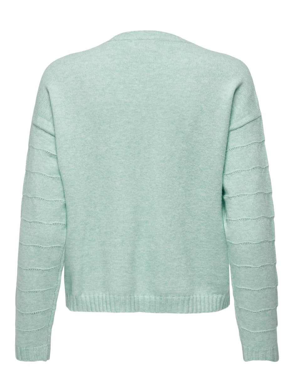 Onlkatia Ls Struct O-neck Cc Knt - Mint