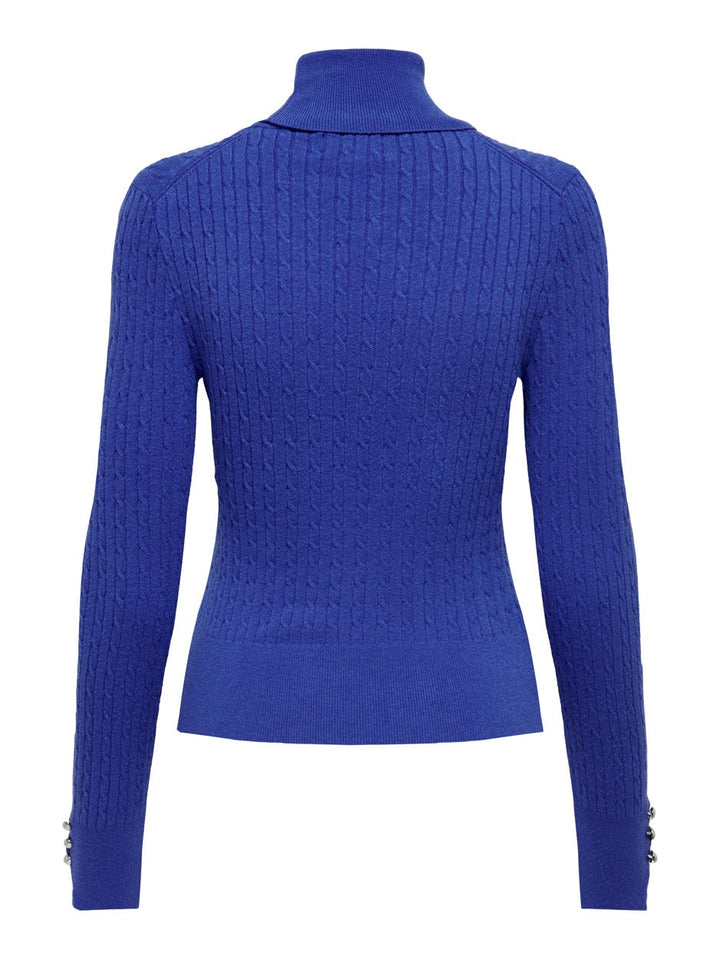 Onllorelai Ls Cable Rollneck Knt - Blauw