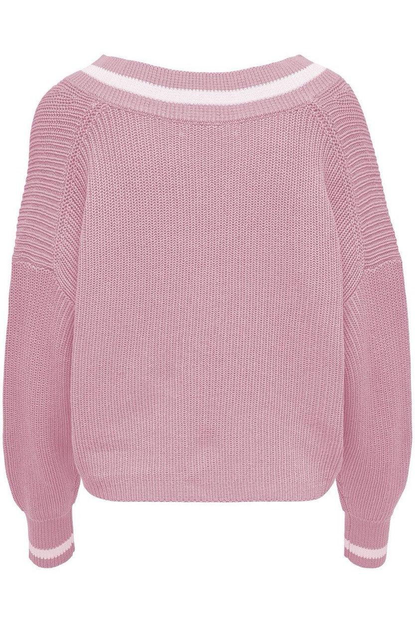 Onlcoleen L/s V-neck Pullover Knt - Licht Roze