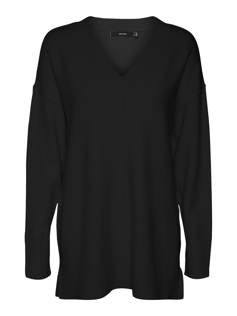 Vmgold Link Ls Long V-neck Pullover - Zwart